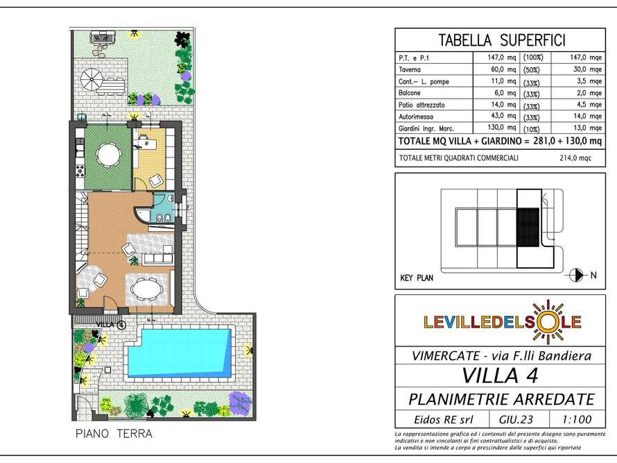 villa quadrifamiliare di 5 locali a vimercate