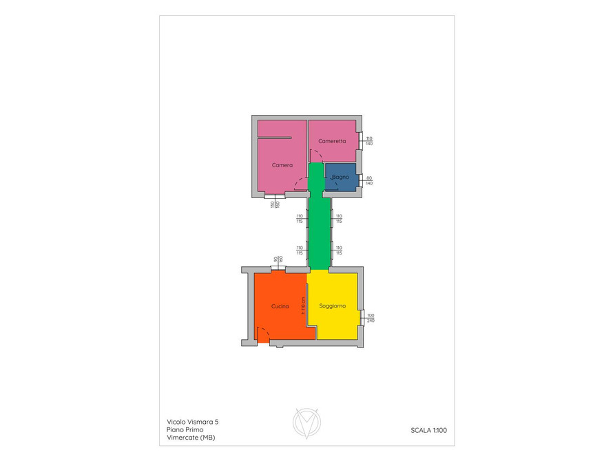 porzione di casa di 4 locali a vimercate
