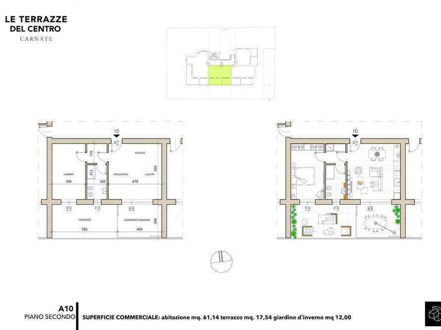 appartamento di 3 locali a carnate