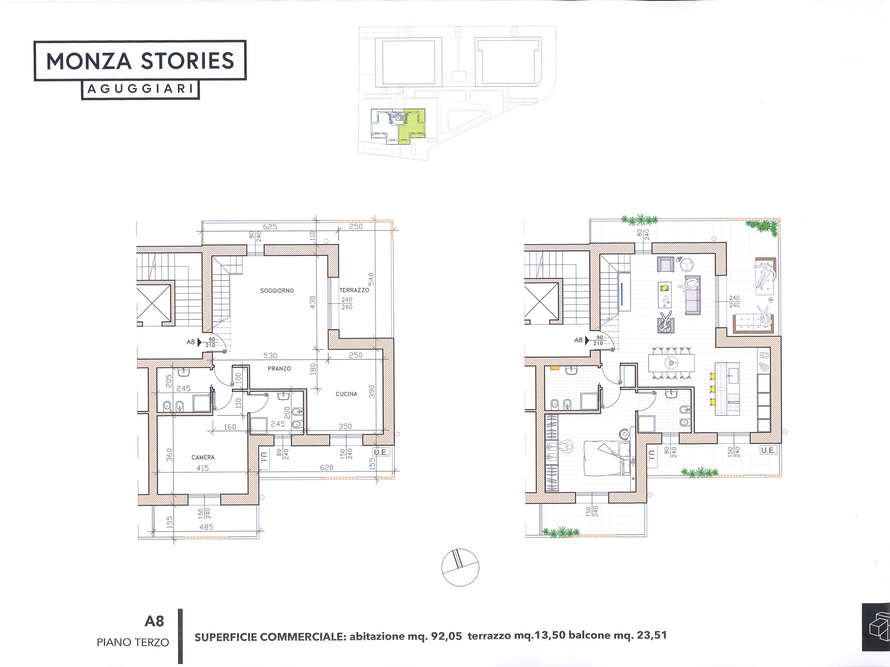 appartamento di 4 locali a monza