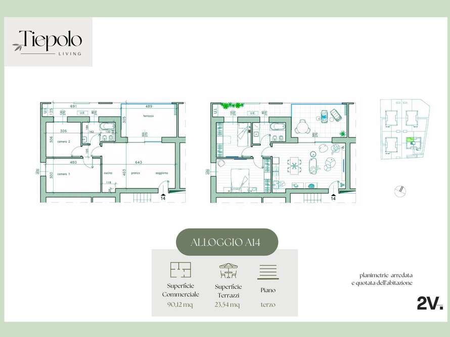 appartamento di 3 locali a usmate velate