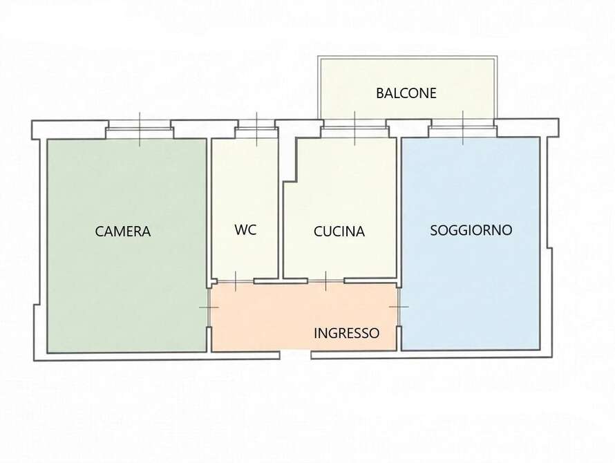 appartamento di due locali ristrutturato